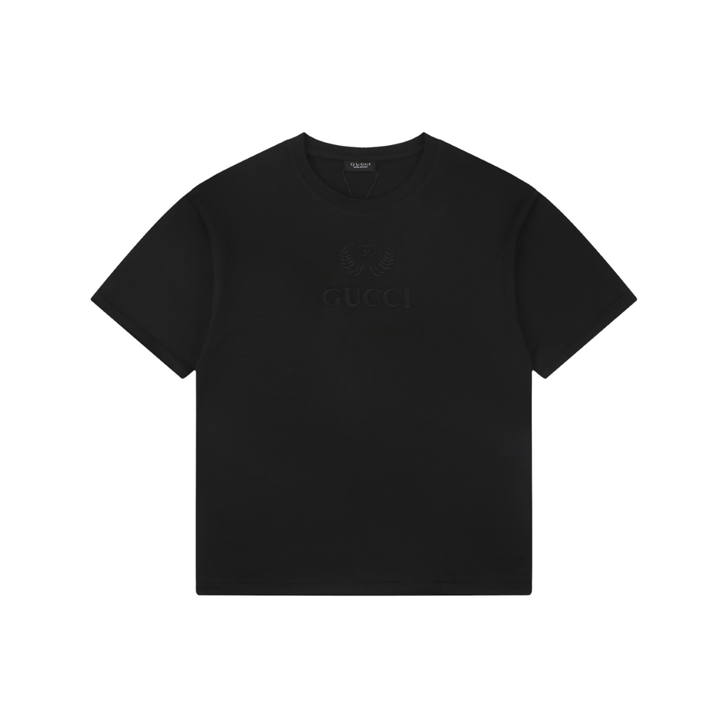 Gucci Tonal Laurel Wreath G Embroidered Short-Sleeve T-Shirt Black