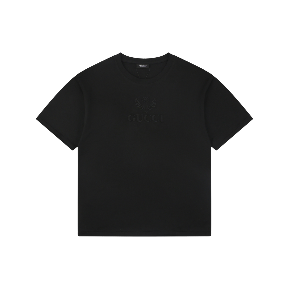 Gucci Tonal Laurel Wreath G Embroidered Short-Sleeve T-Shirt Black
