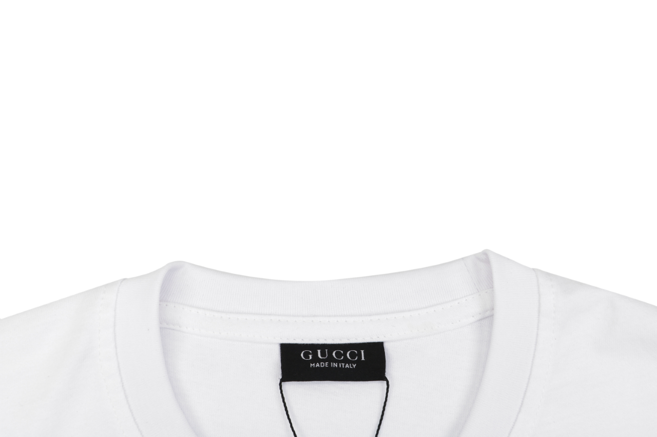 Gucci Tonal Laurel Wreath G Embroidered Short-Sleeve T-Shirt White
