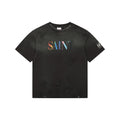 Saint Michael Rainbow SAINT Letter Print Short-Sleeve T-Shirt Black