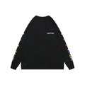 Chrome Hearts Sanskrit Scroll Multicolor Cross Fleur Print Long-Sleeve T-Shirt Black
