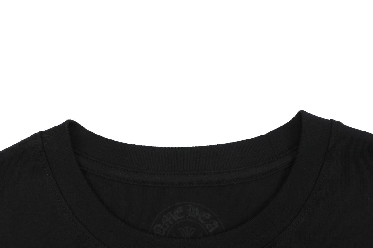 Chrome Hearts Sanskrit Scroll Multicolor Cross Fleur Print Long-Sleeve T-Shirt Black