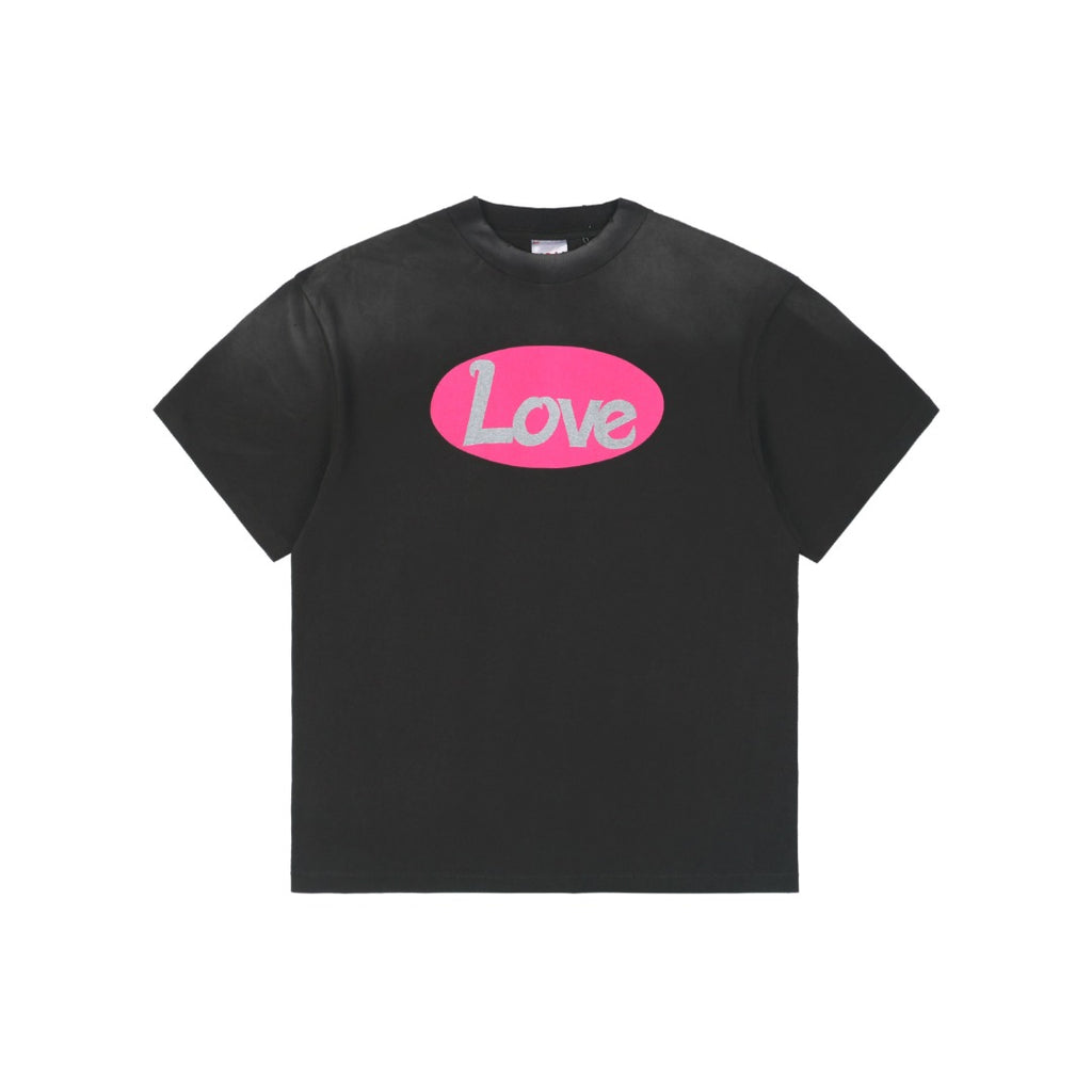 Saint Michael SS25 Love Heart Skull Graphic Print Short-Sleeve T-Shirt Black