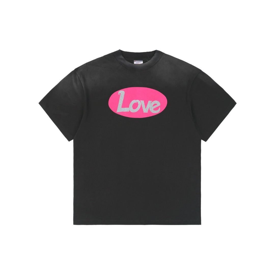 Saint Michael SS25 Love Heart Skull Graphic Print Short-Sleeve T-Shirt Black
