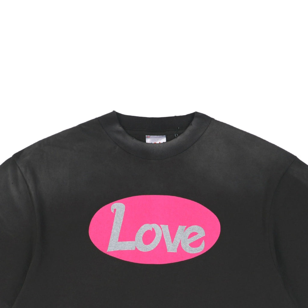 Saint Michael SS25 Love Heart Skull Graphic Print Short-Sleeve T-Shirt Black