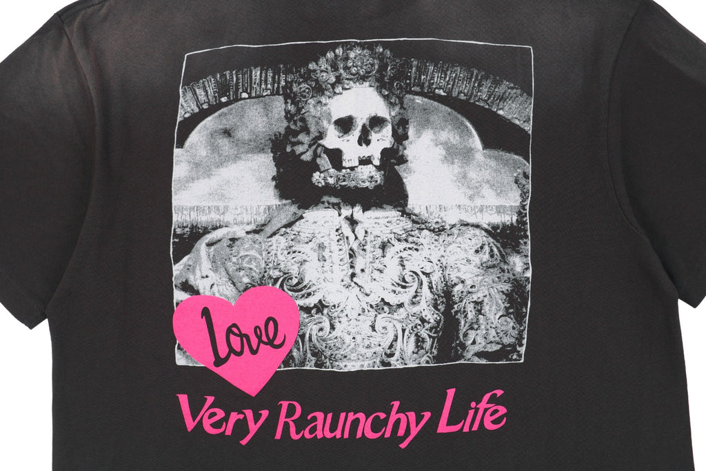 Saint Michael SS25 Love Heart Skull Graphic Print Short-Sleeve T-Shirt Black