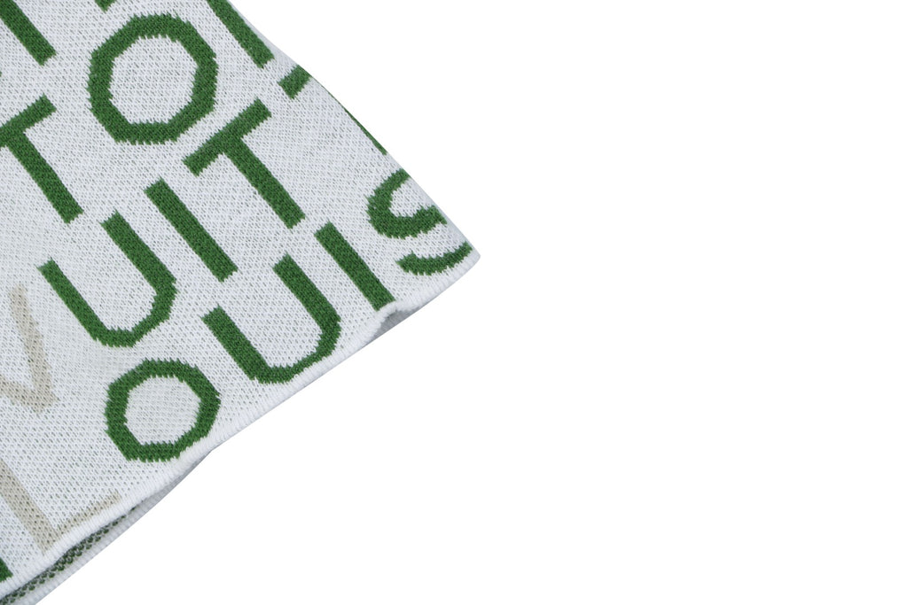 Louis Vuitton All-Over Letter Jacquard Short-Sleeve T-Shirt Grey Green