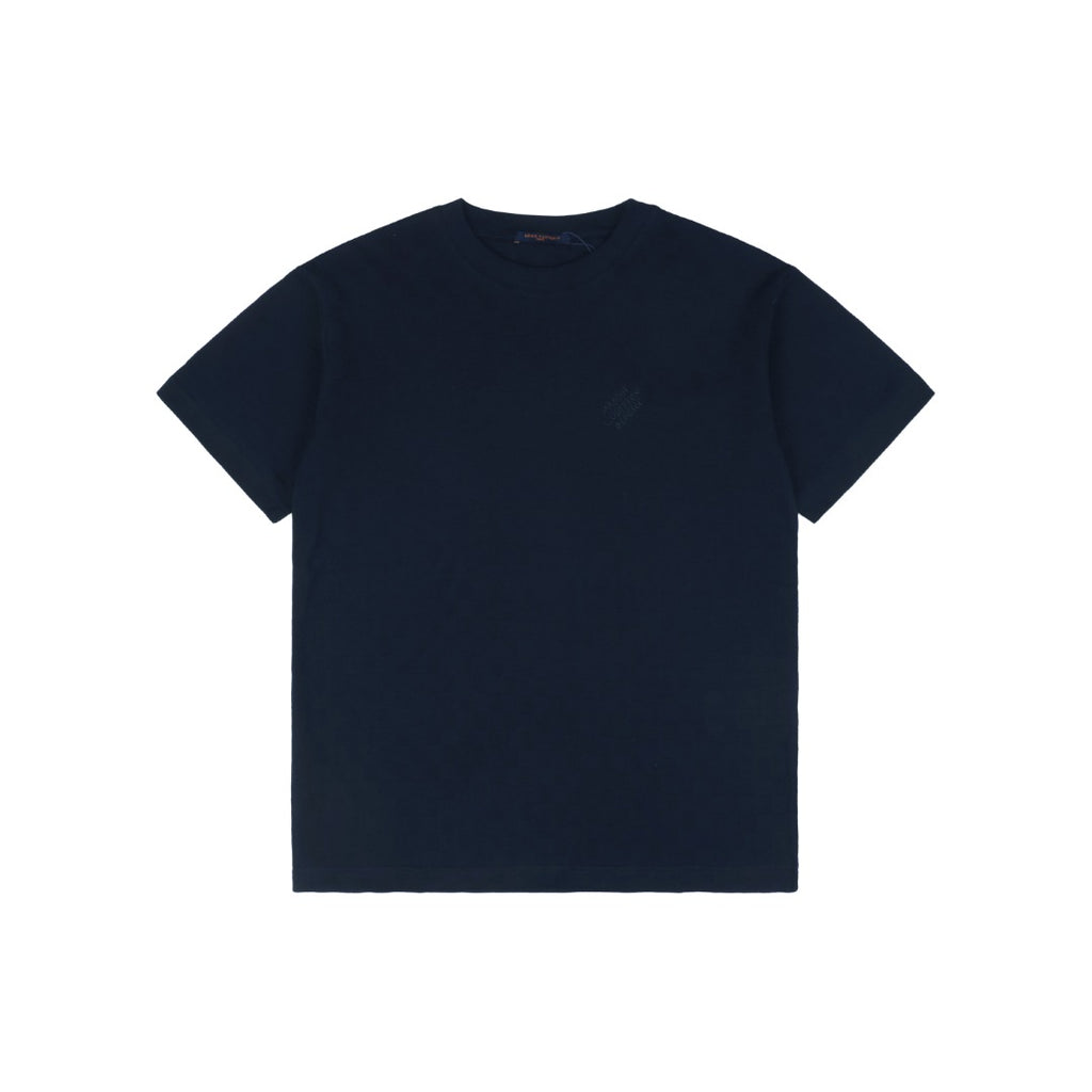 Louis Vuitton SS24 Checkerboard Jacquard Piqué Short-Sleeve T-Shirt Navy