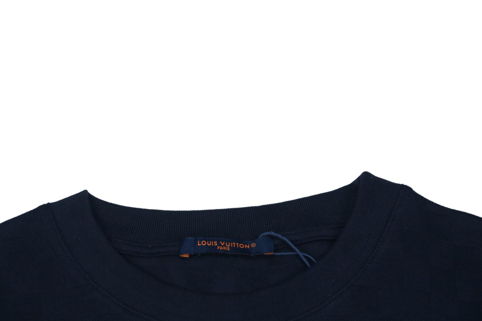 Louis Vuitton SS24 Checkerboard Jacquard Piqué Short-Sleeve T-Shirt Navy