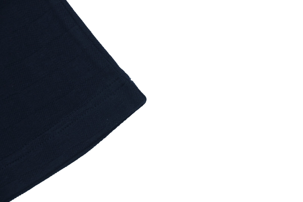Louis Vuitton SS24 Checkerboard Jacquard Piqué Short-Sleeve T-Shirt Navy