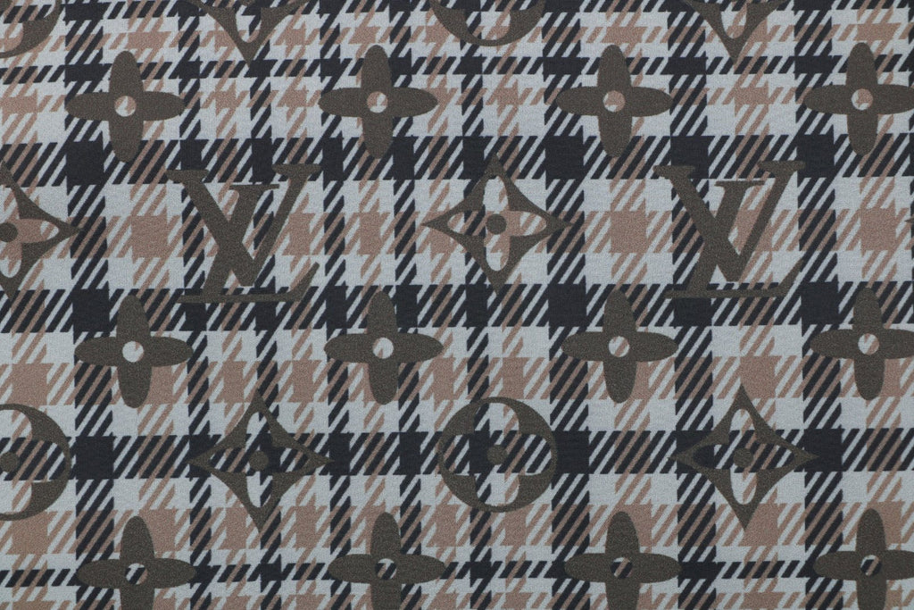 Louis Vuitton Tonal Brown Monogram Check Short-Sleeve Shirt