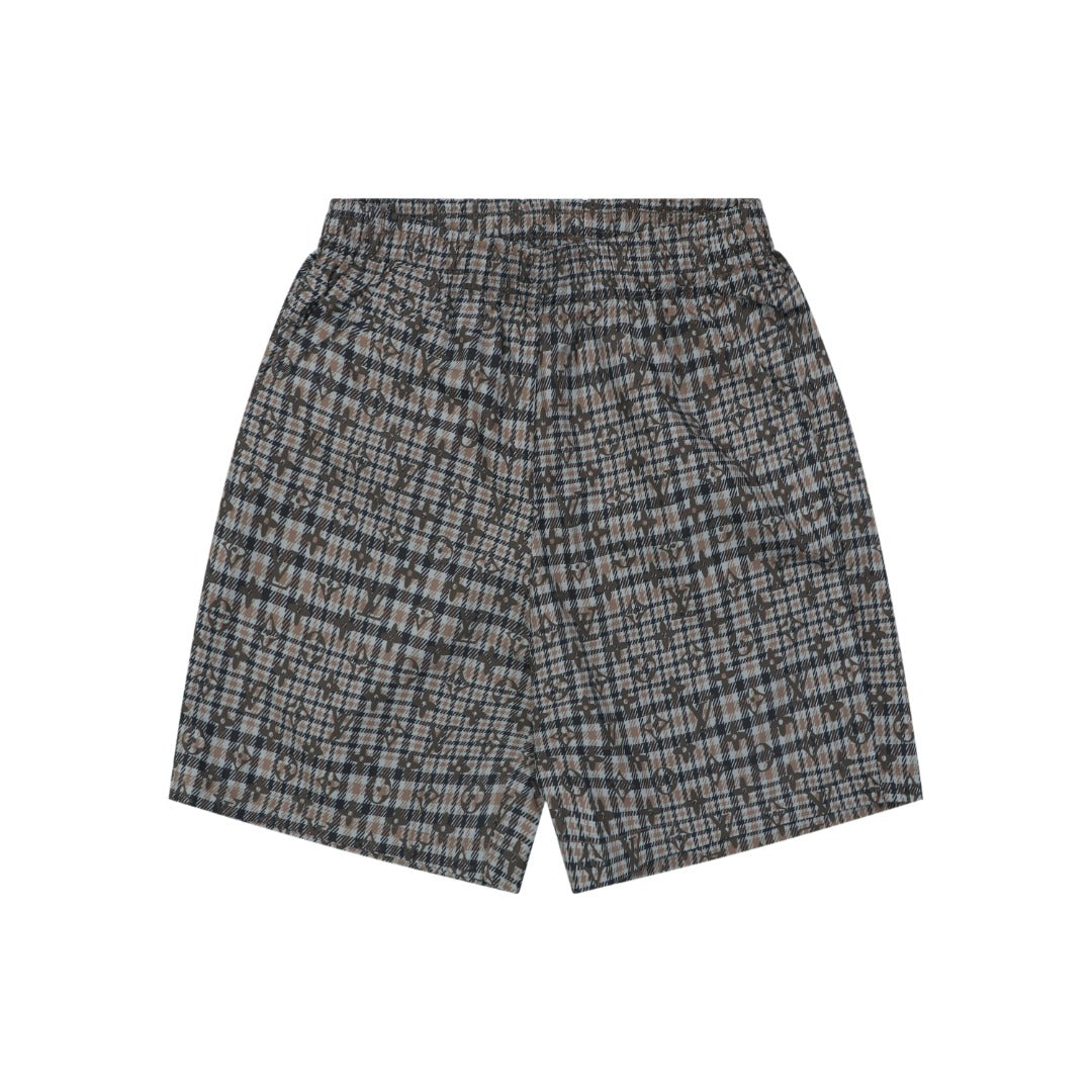 Louis Vuitton Tonal Brown Monogram Check Shorts