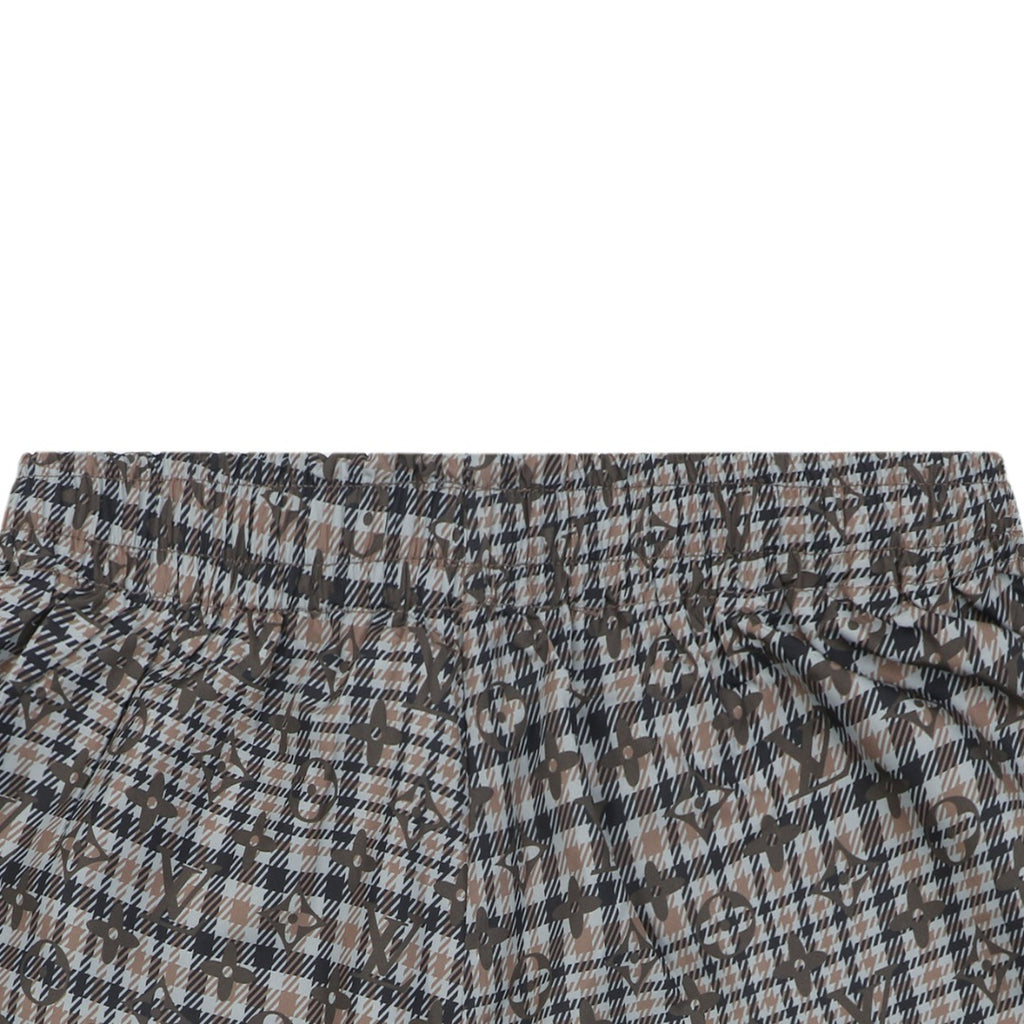 Louis Vuitton Tonal Brown Monogram Check Shorts