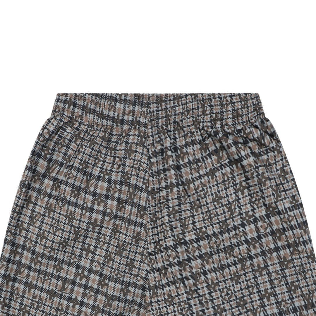 Louis Vuitton Tonal Brown Monogram Check Shorts