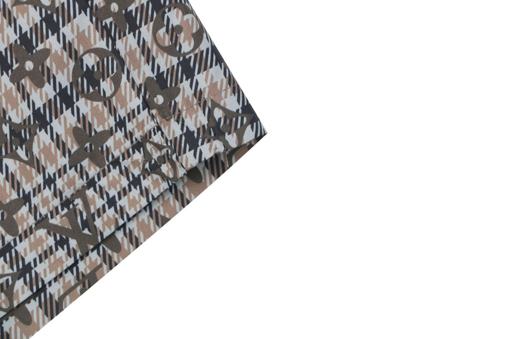 Louis Vuitton Tonal Brown Monogram Check Shorts