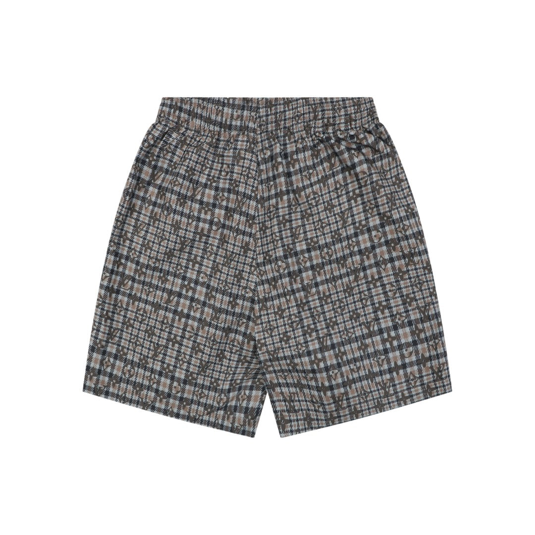 Louis Vuitton Tonal Brown Monogram Check Shorts