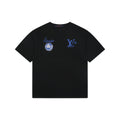 Louis Vuitton Équipe Edelweiss Floral Letter Print Short-Sleeve T-Shirt Black