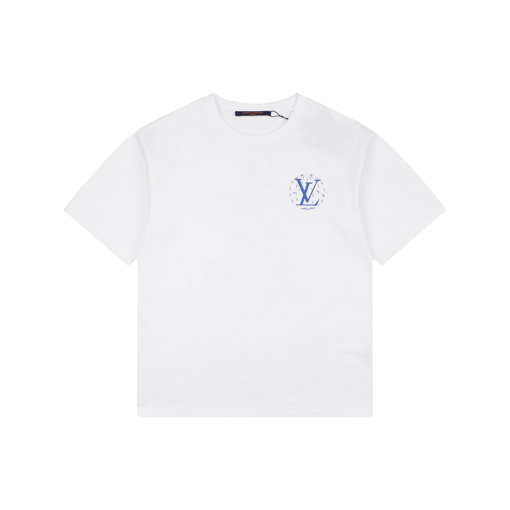 Louis Vuitton Équipe Le Monde Est À Vous Globe Slogan Print Short-Sleeve T-Shirt White