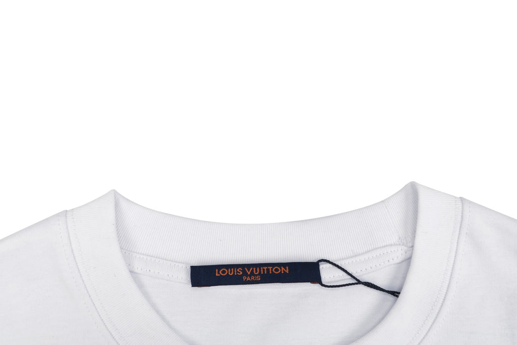Louis Vuitton Équipe Le Monde Est À Vous Globe Slogan Print Short-Sleeve T-Shirt White