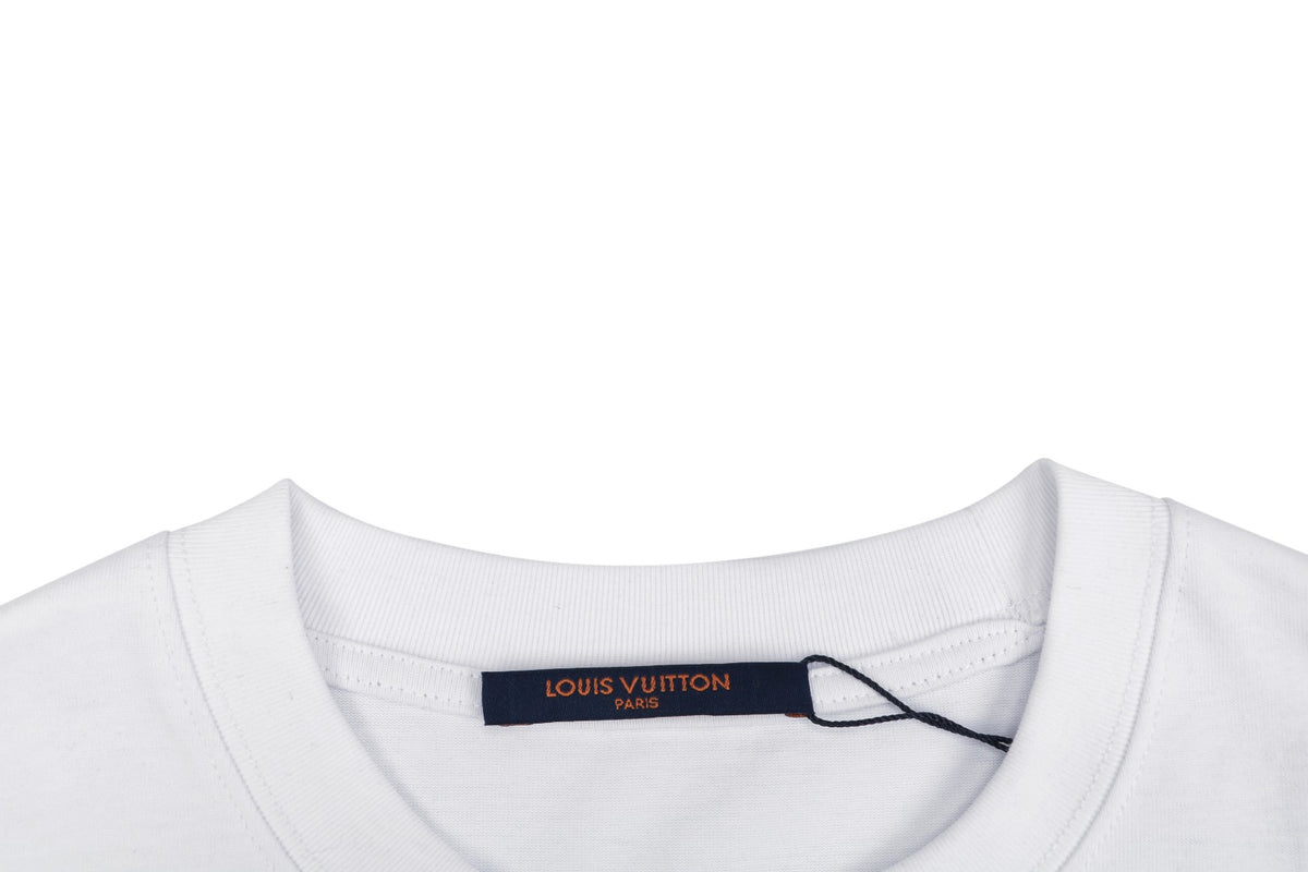 Louis Vuitton Équipe Le Monde Est À Vous Globe Slogan Print Short-Sleeve T-Shirt White