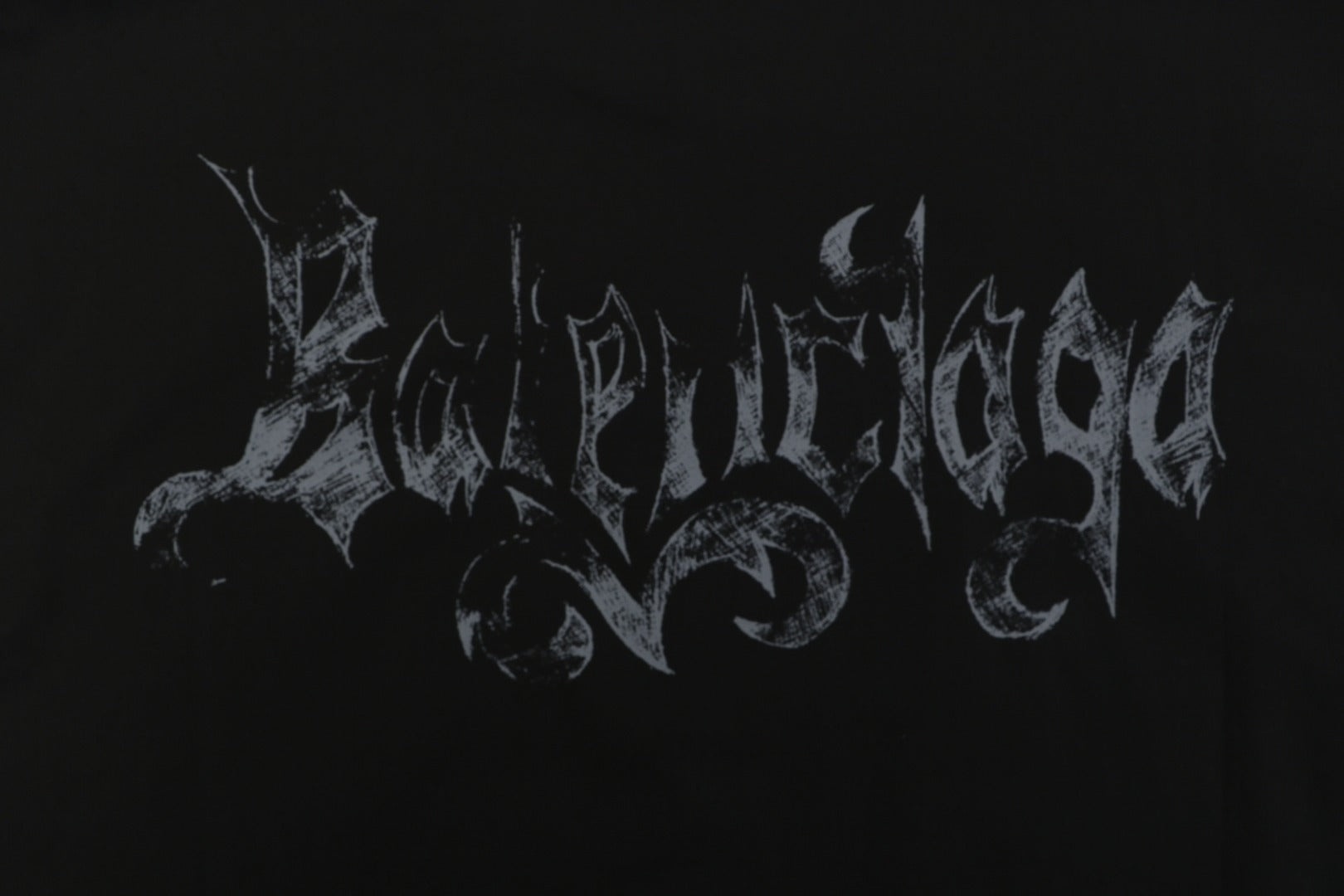 Balenciaga Gothic Letter Print Short Sleeve Shirt