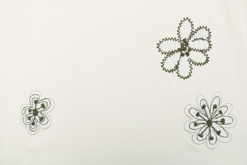 Hermès Openwork Floral Embroidered Short Sleeve T-Shirt