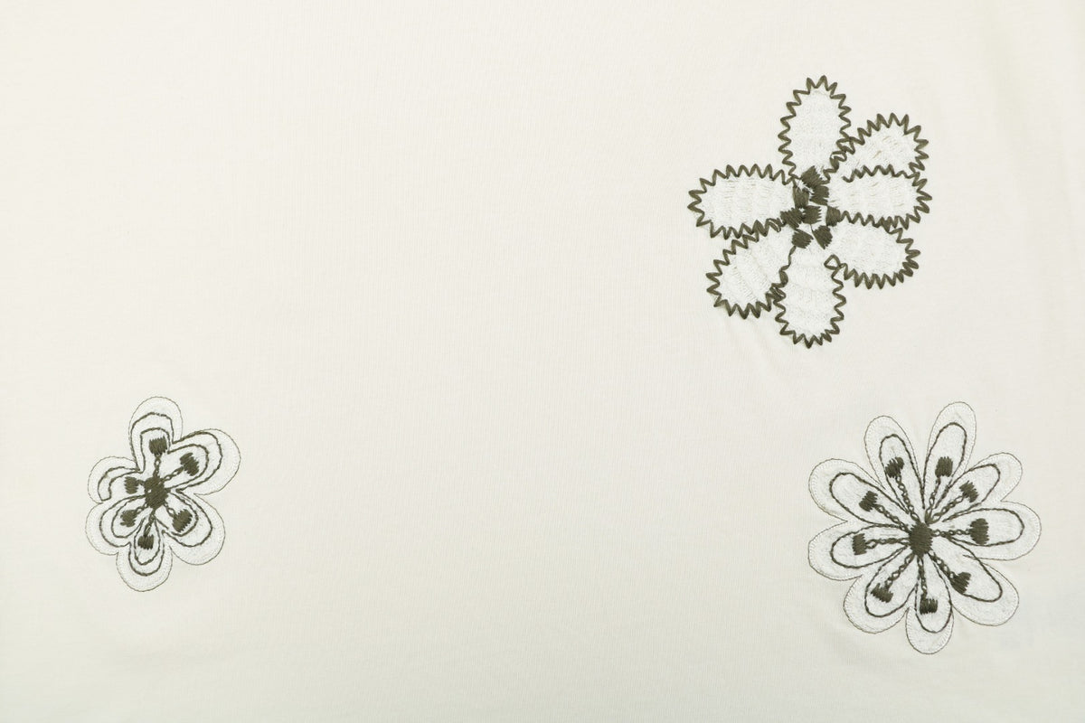 Hermès Openwork Floral Embroidered Short Sleeve T-Shirt