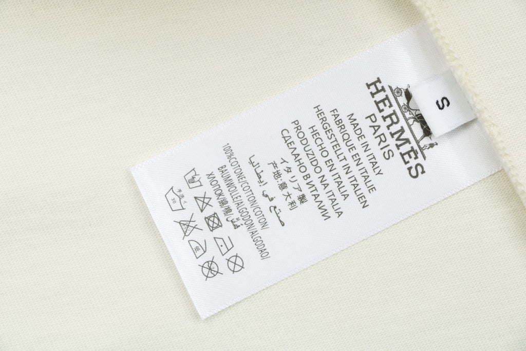Hermès Openwork Floral Embroidered Short Sleeve T-Shirt