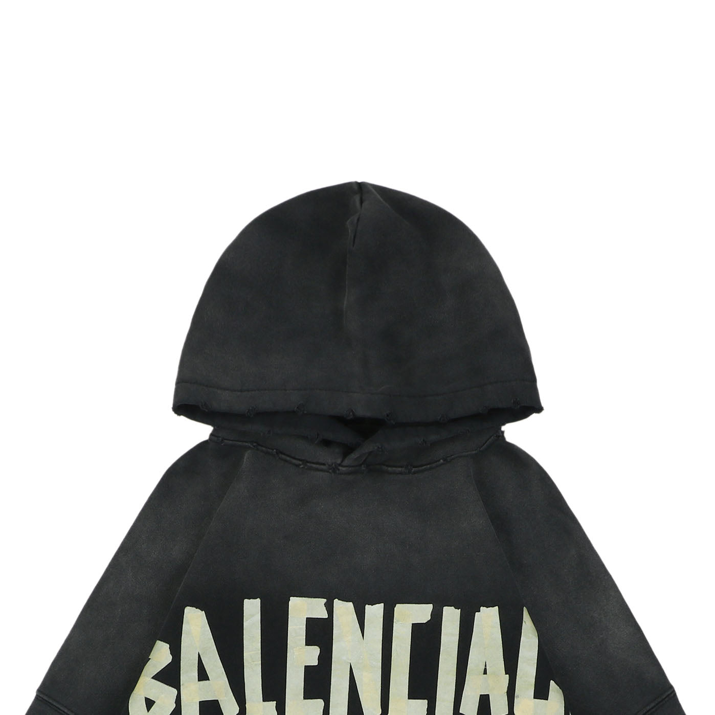 Balenciaga Yellow Tape Logo Print Hoodie