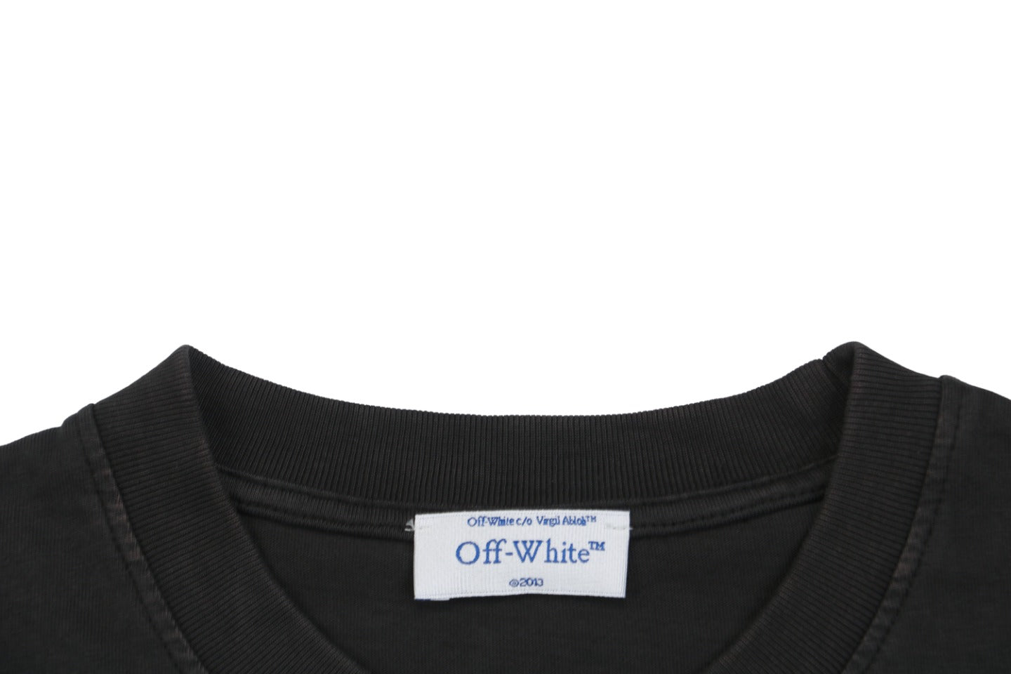 Off-White C/O Virgil Abloh 24SS Madonna Chant Print Washed T-Shirt
