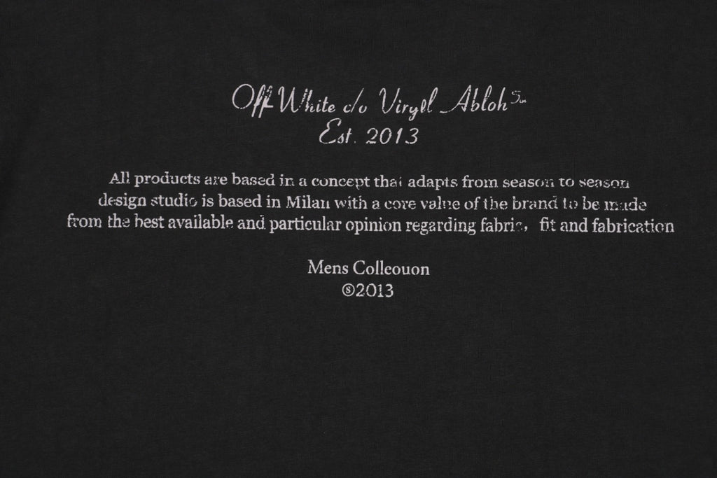 Off-White C/O Virgil Abloh 24SS Madonna Chant Print Washed T-Shirt