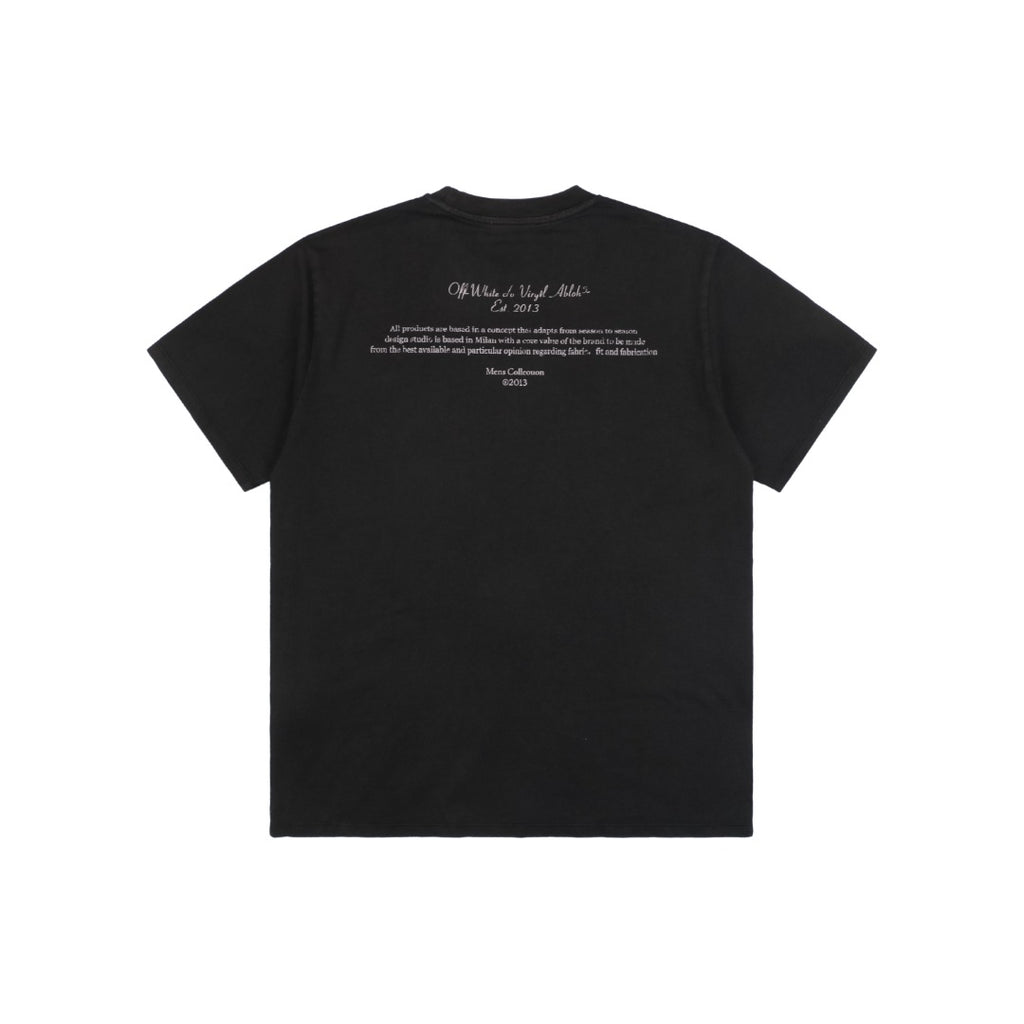 Off-White C/O Virgil Abloh 24SS Madonna Chant Print Washed T-Shirt