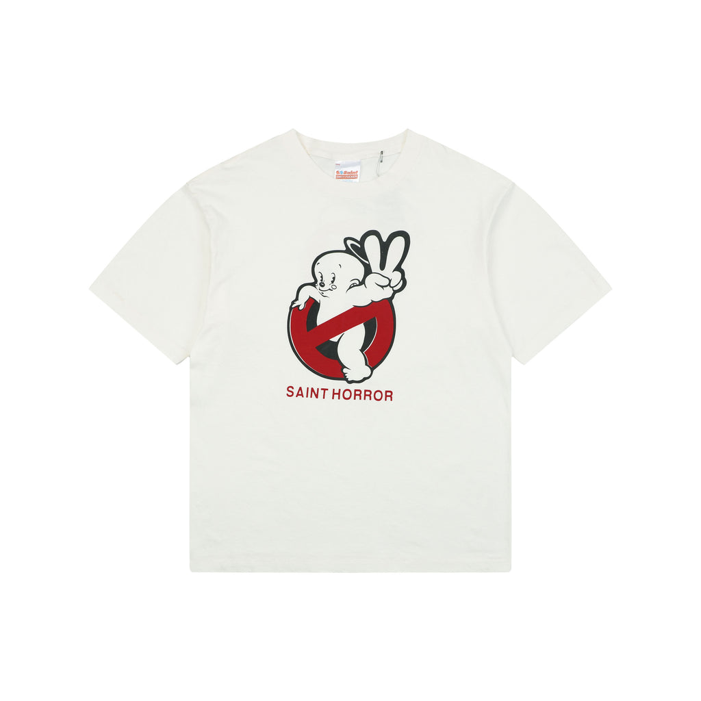 Saint Michael Saint Horror Ghost Baby Print T-Shirt