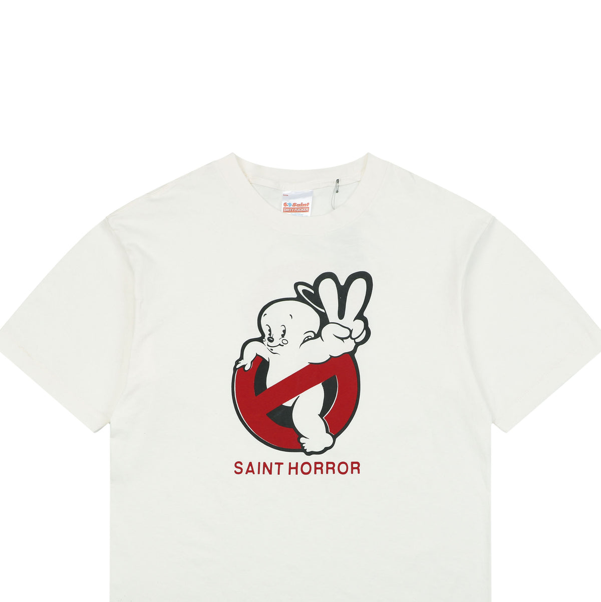 Saint Michael Saint Horror Ghost Baby Print T-Shirt