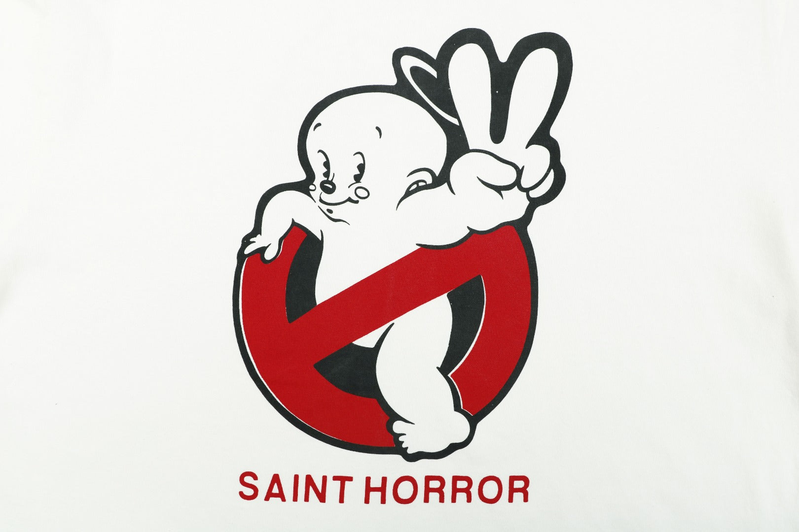Saint Michael Saint Horror Ghost Baby Print T-Shirt