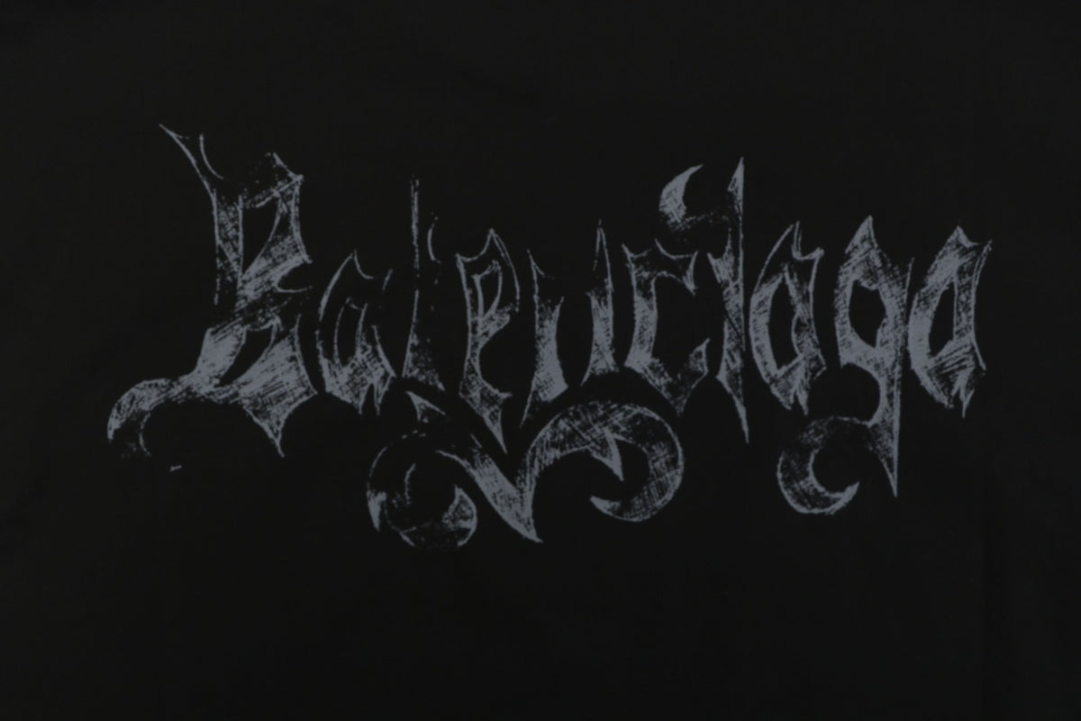 Balenciaga Gothic Letter Print Short Sleeve Shirt