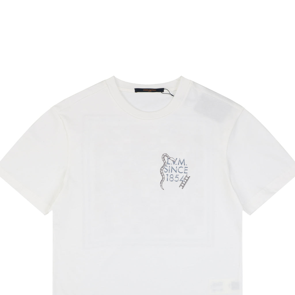 Louis Vuitton Serpent Board Game Print Short Sleeve T-Shirt