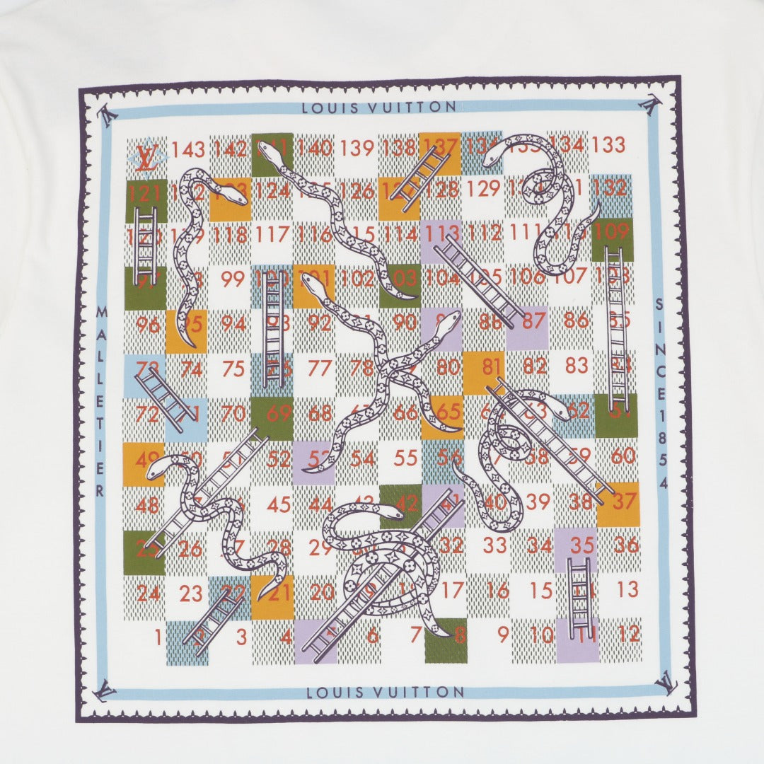 Louis Vuitton Serpent Board Game Print Short Sleeve T-Shirt