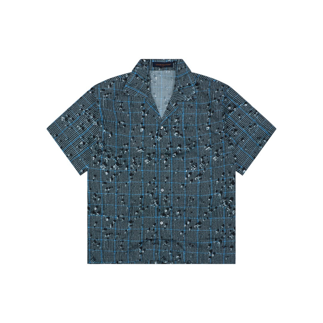 Louis Vuitton Waterdrop Optical Illusion Print Short Sleeve Shirt