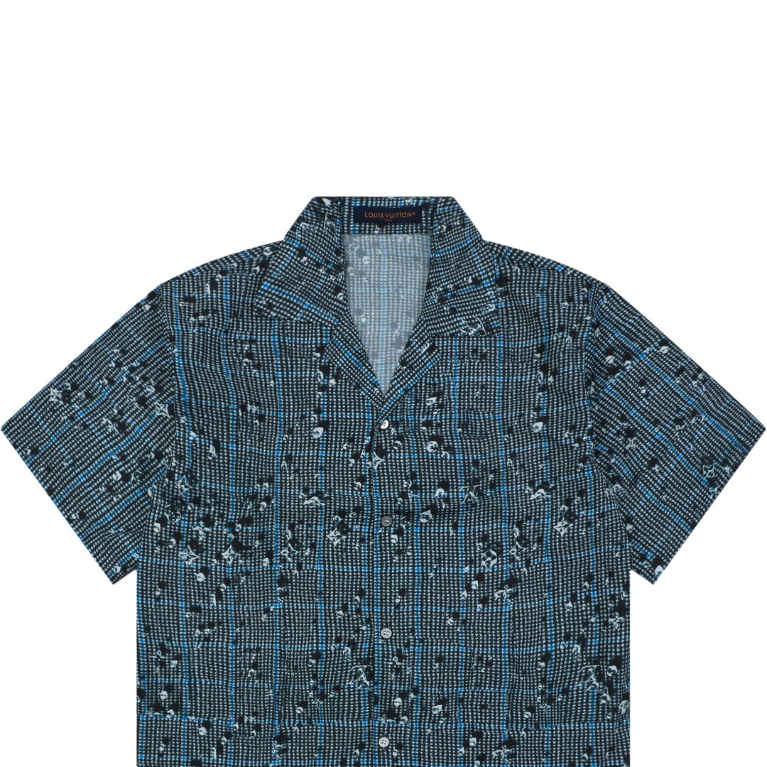Louis Vuitton Waterdrop Optical Illusion Print Short Sleeve Shirt