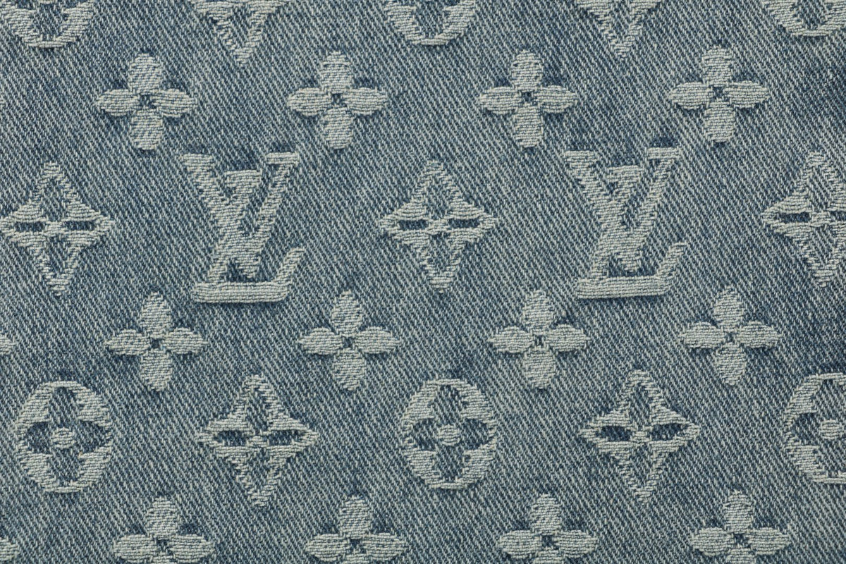 Louis Vuitton Light Blue All-Over Monogram Washed Denim Jeans