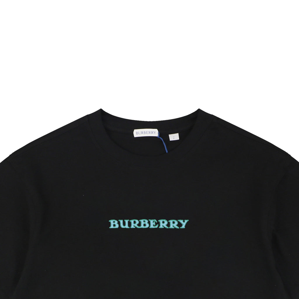 Burberry Equestrian Knight Print Short Sleeve T-Shirt Black