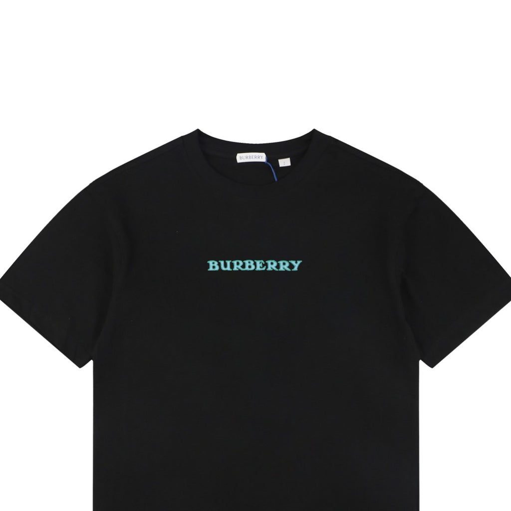 Burberry Equestrian Knight Print Short Sleeve T-Shirt Black