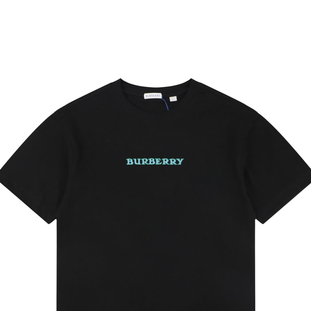 Burberry Equestrian Knight Print Short Sleeve T-Shirt Black