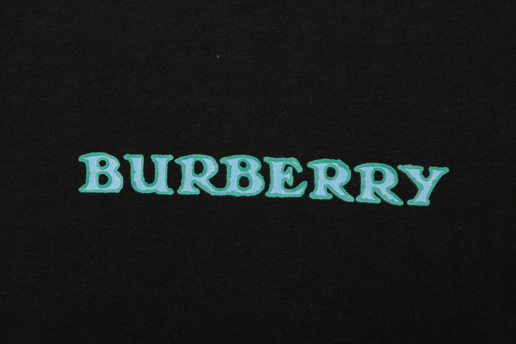 Burberry Equestrian Knight Print Short Sleeve T-Shirt Black