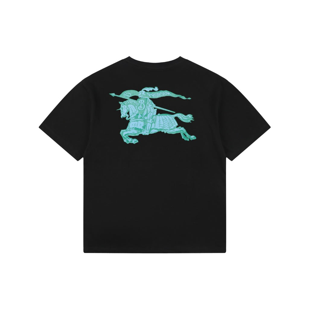 Burberry Equestrian Knight Print Short Sleeve T-Shirt Black