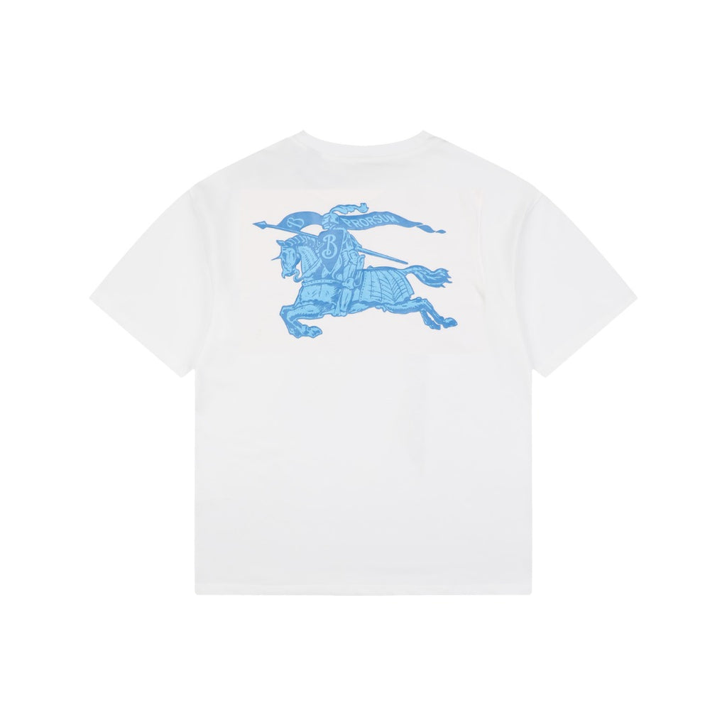Burberry Equestrian Knight Print Short Sleeve T-Shirt White