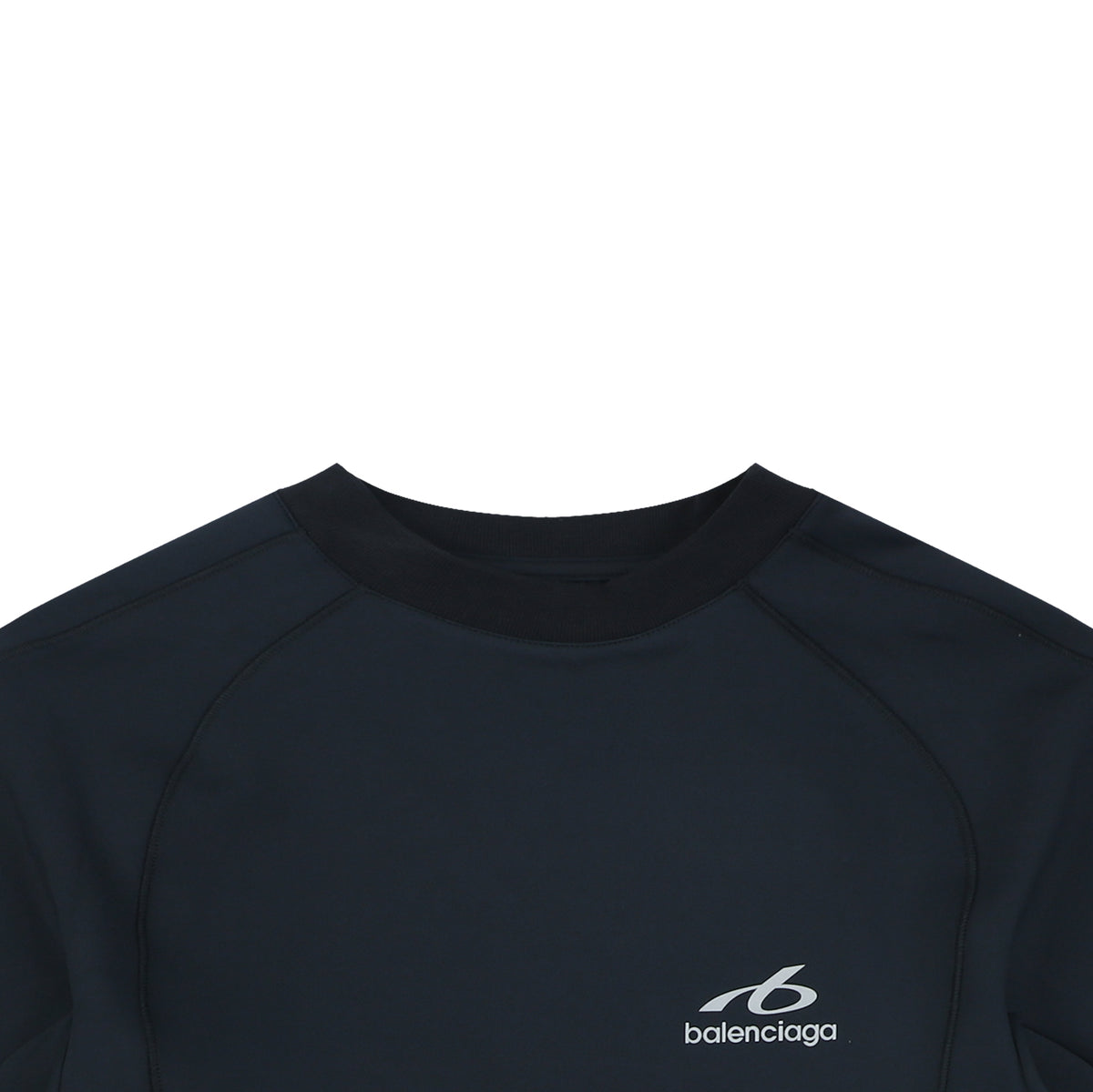 Balenciaga Side Stripe Reflective Logo Quick-Dry Short Sleeve T-Shirt Black