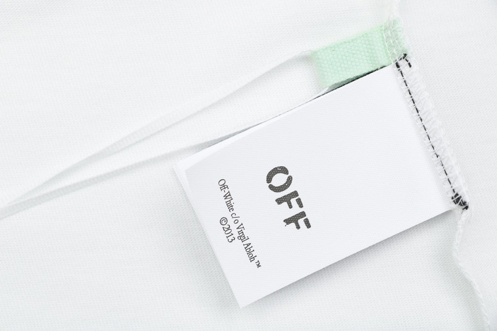 Off-White c/o Virgil Abloh Maple Leaf Floral Arrow Embroidered Short Sleeve T-Shirt White