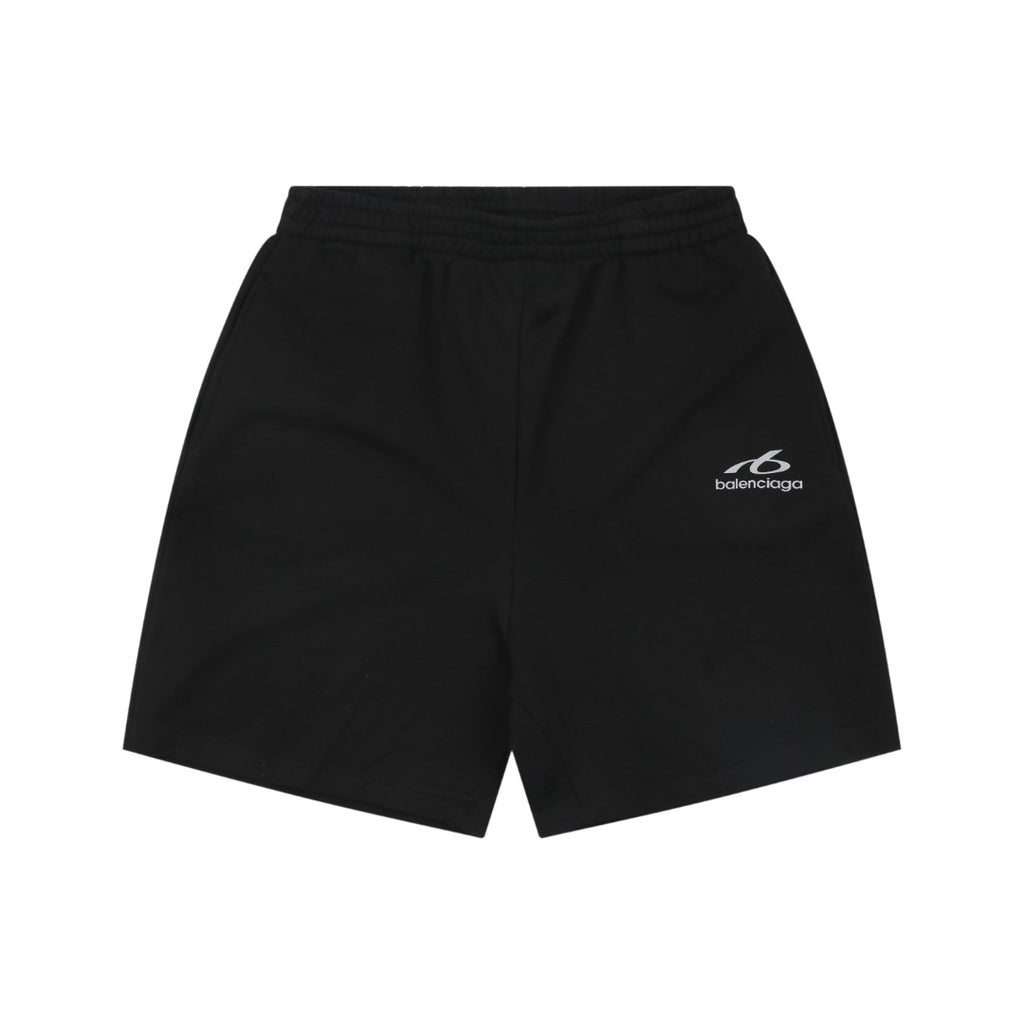 Balenciaga Reflective Logo Small Script Shorts Black